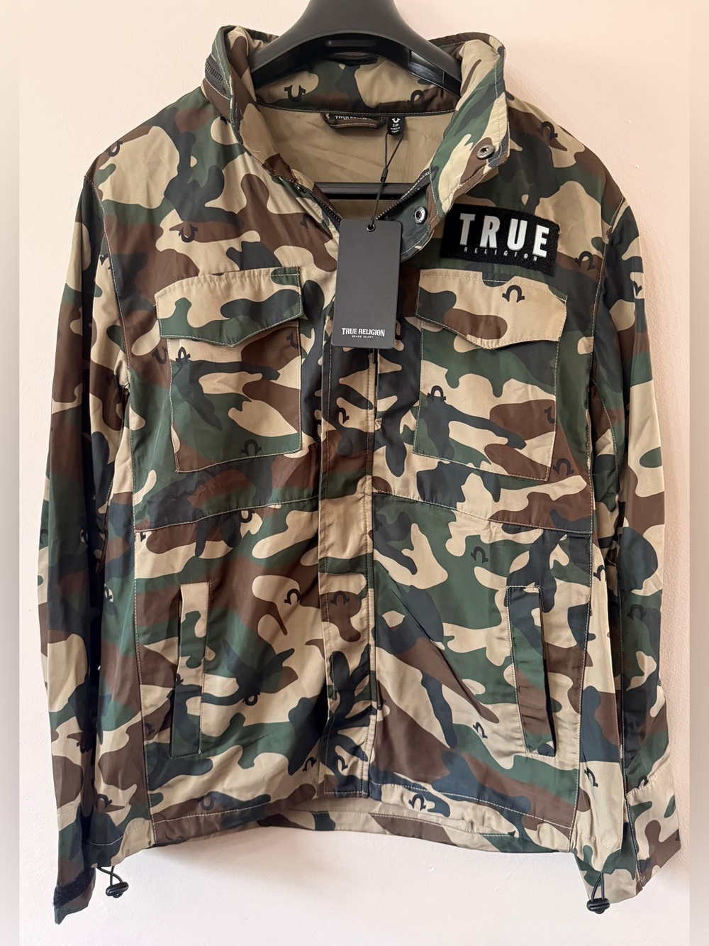True Religion Men's M-65 Camouflage Field Jacket in Green and Brown(brand new)